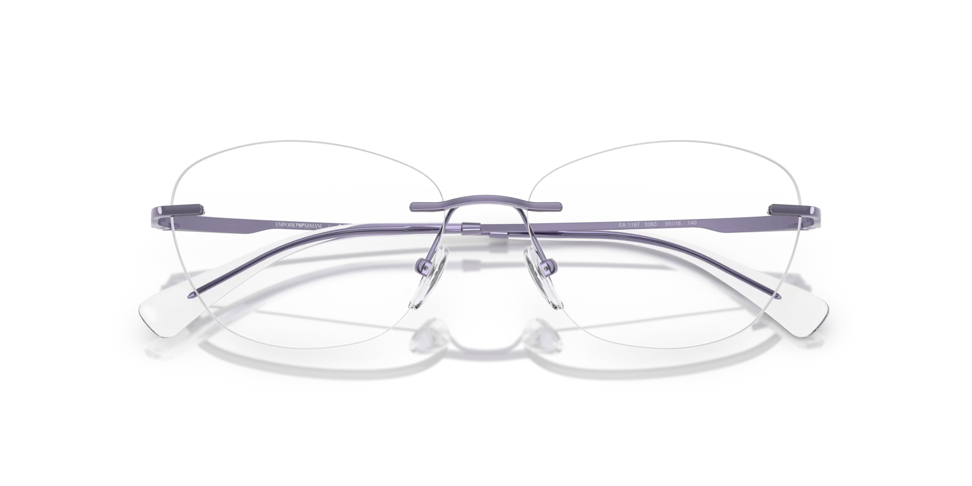 Emporio Armani EA1167 3383 Montature da vista Metallo Viola Pantos Normale - immagine 2