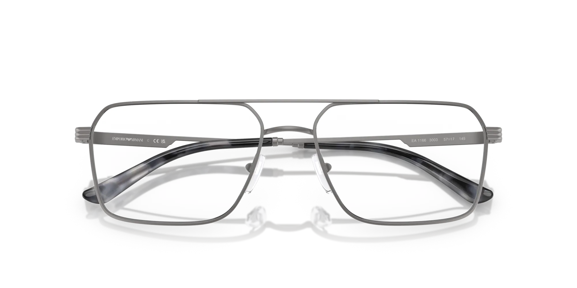 Emporio Armani EA1166 3003 Montature da vista Metallo Grigio Squadrata Normale - immagine 2