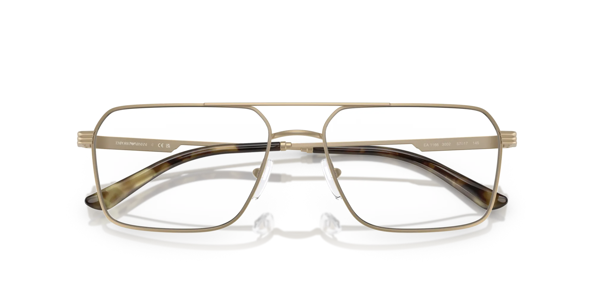 Emporio Armani EA1166 3002 Montature da vista Metallo Oro Squadrata Normale - immagine 2