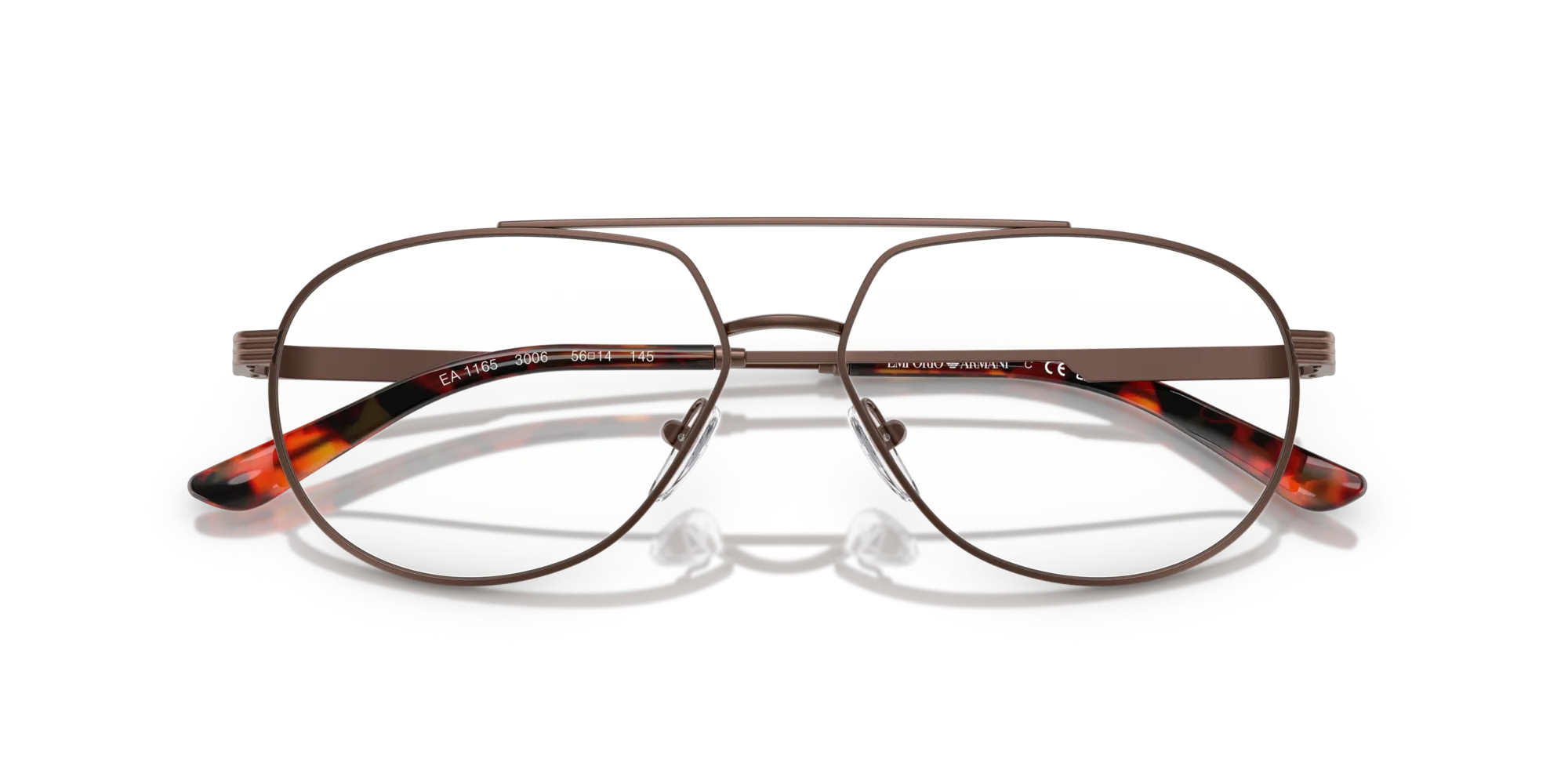 Emporio Armani EA1165 3006 Montature da vista Metallo Bronzo Pilot Normale - immagine 2