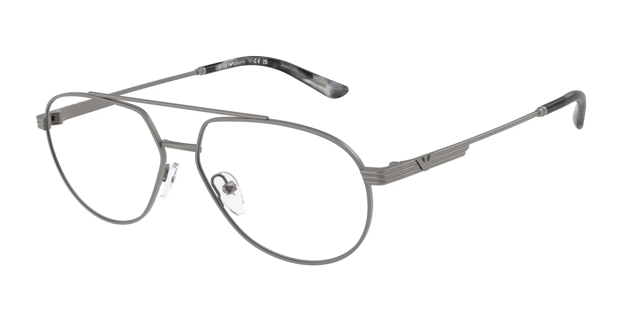 Emporio Armani EA1165 3003 Montature da vista Metallo Grigio Trasparente Pilot Normale - immagine 1