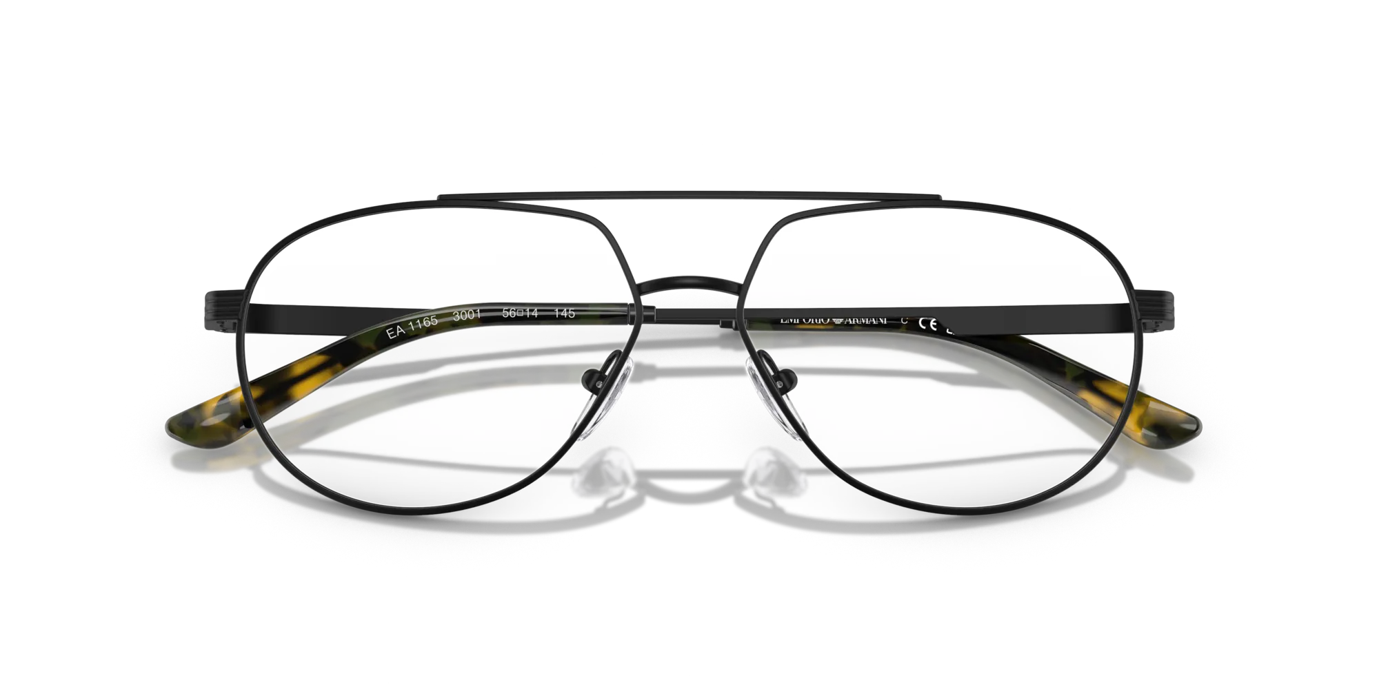 Emporio Armani EA1165 3001 Montature da vista Metallo Nero Pilot Normale - immagine 2