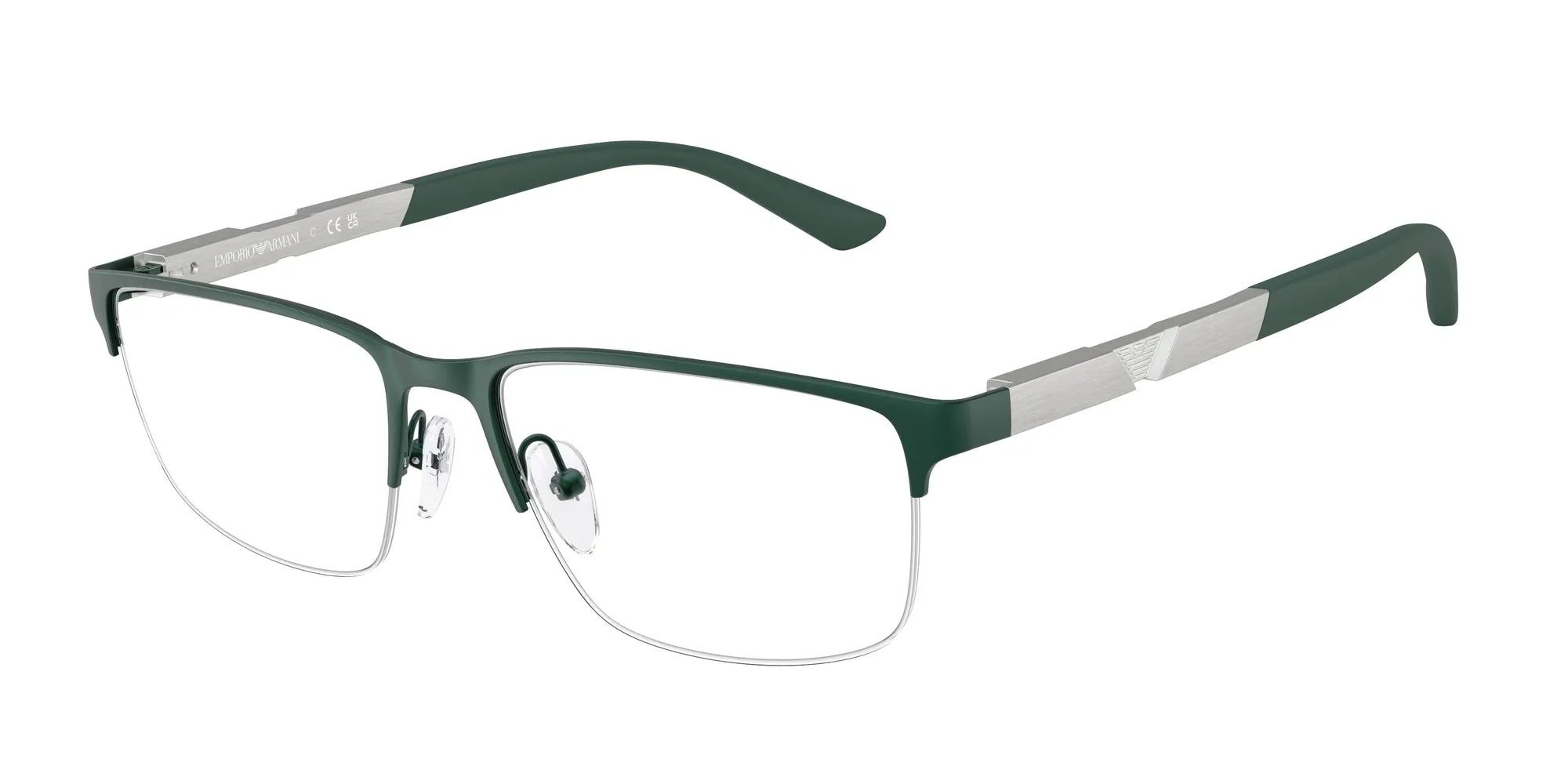 Emporio Armani EA1164 3017 Montature da vista Metallo Verde Trasparente Squadrata Normale - immagine 1