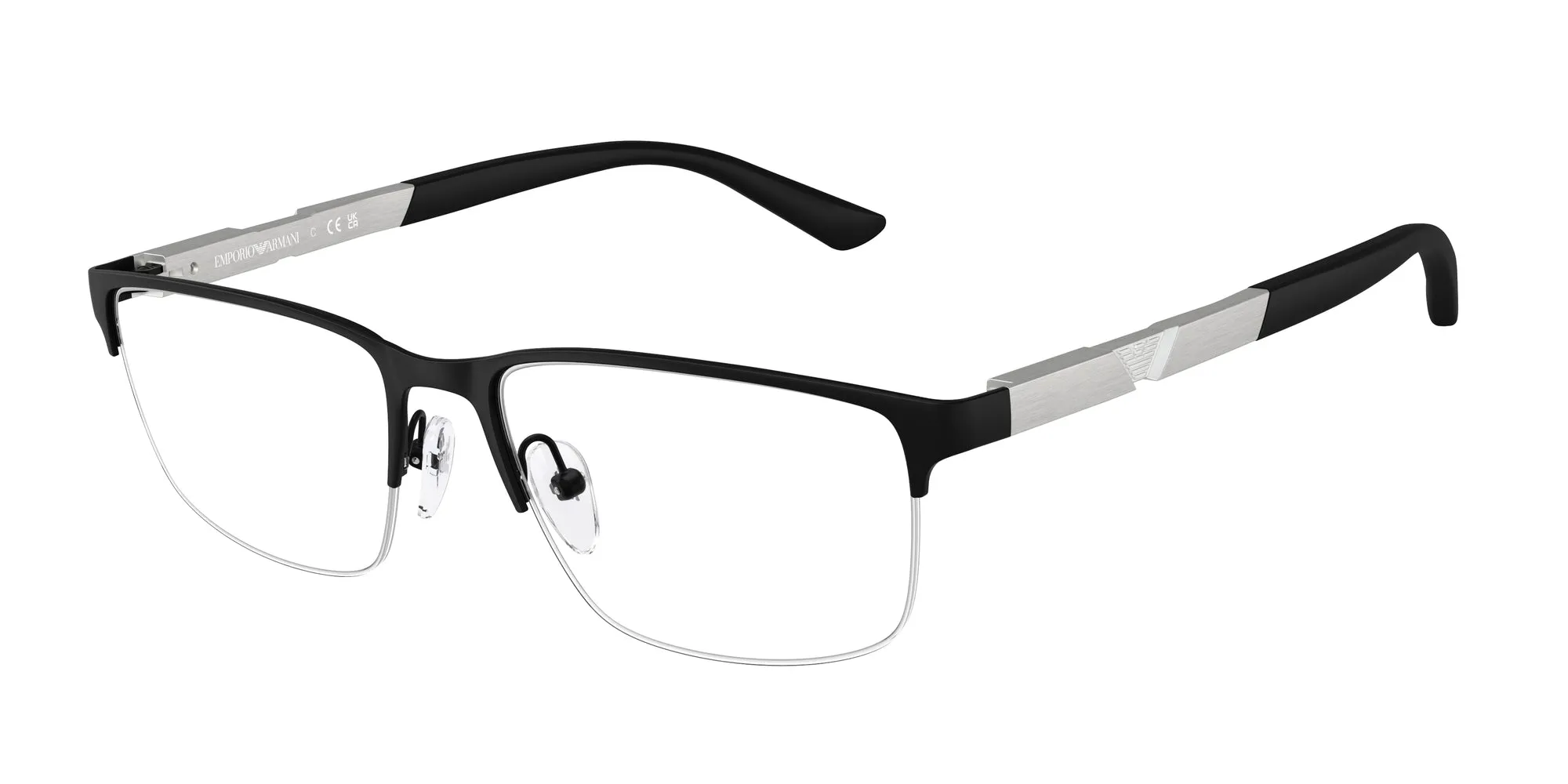 Emporio Armani EA1164 3001 Montature da vista Metallo Nero Squadrata Normale - immagine 1
