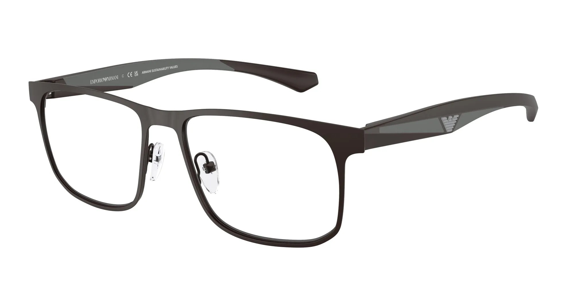 Emporio Armani EA1163 3390 Montature da vista Metallo Marrone Squadrata Normale - immagine 1