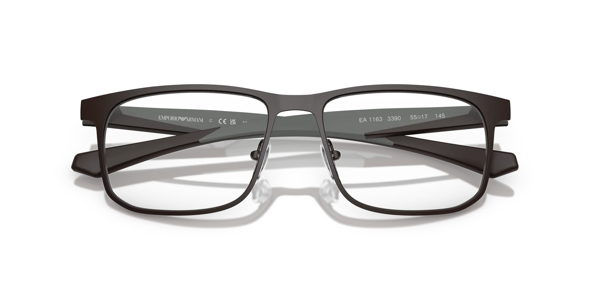 Emporio Armani EA1163 3390 Montature da vista Metallo Marrone Squadrata Normale - immagine 2