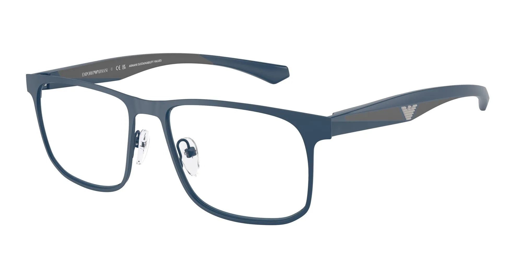 Emporio Armani EA1163 3389 Montature da vista Metallo Blu Squadrata Normale - immagine 1
