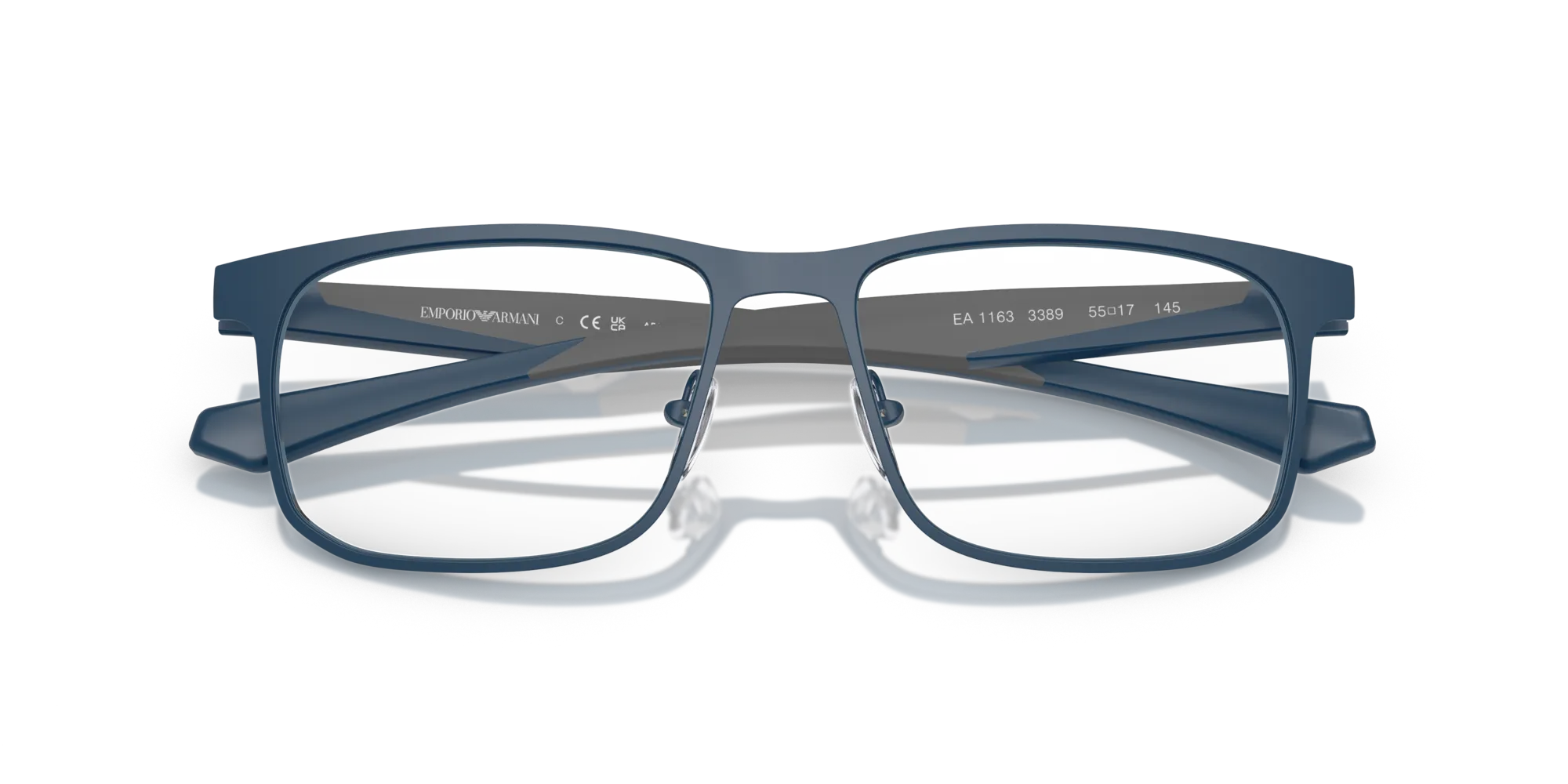 Emporio Armani EA1163 3389 Montature da vista Metallo Blu Squadrata Normale - immagine 2