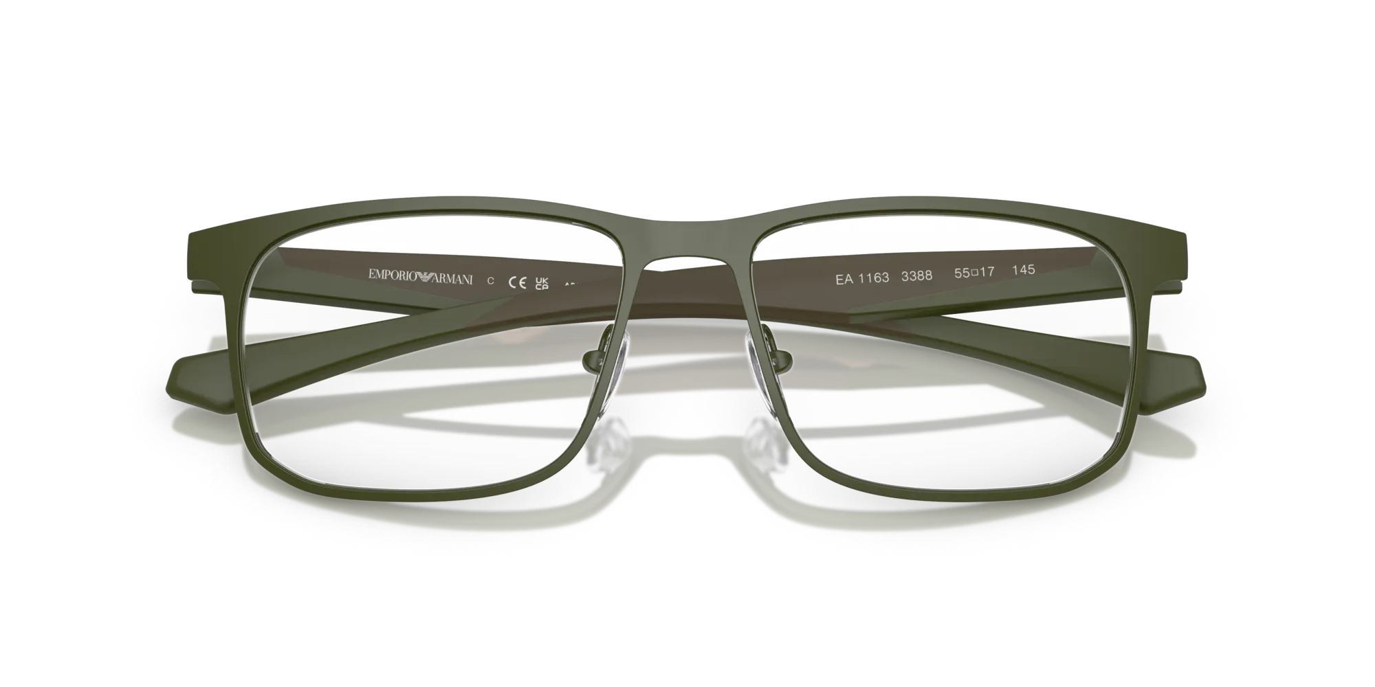 Emporio Armani EA1163 3388 Montature da vista Metallo Verde Squadrata Normale - immagine 2