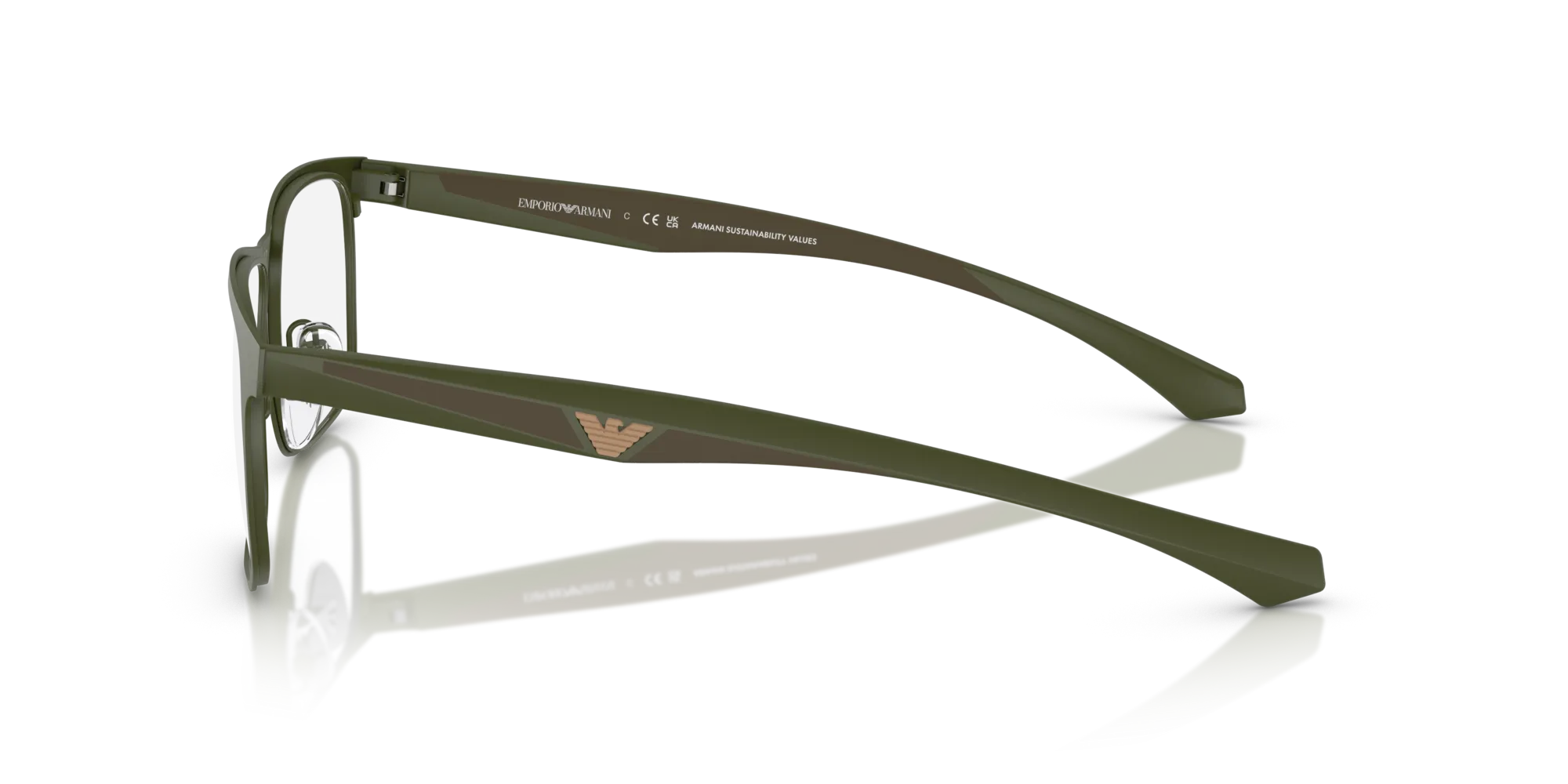 Emporio Armani EA1163 3388 Montature da vista Metallo Verde Squadrata Normale - immagine 4