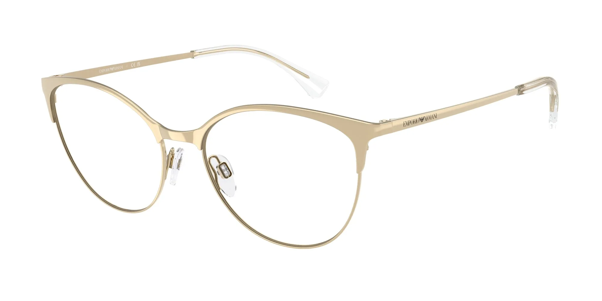 Emporio Armani EA1087 3013 Montature da vista Metallo Oro Cat Eye Normale - immagine 1