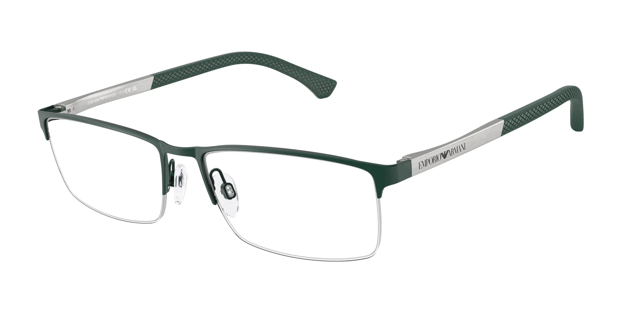 Emporio Armani EA1041 3017 Montature da vista Metallo Verde Squadrata Normale - immagine 1