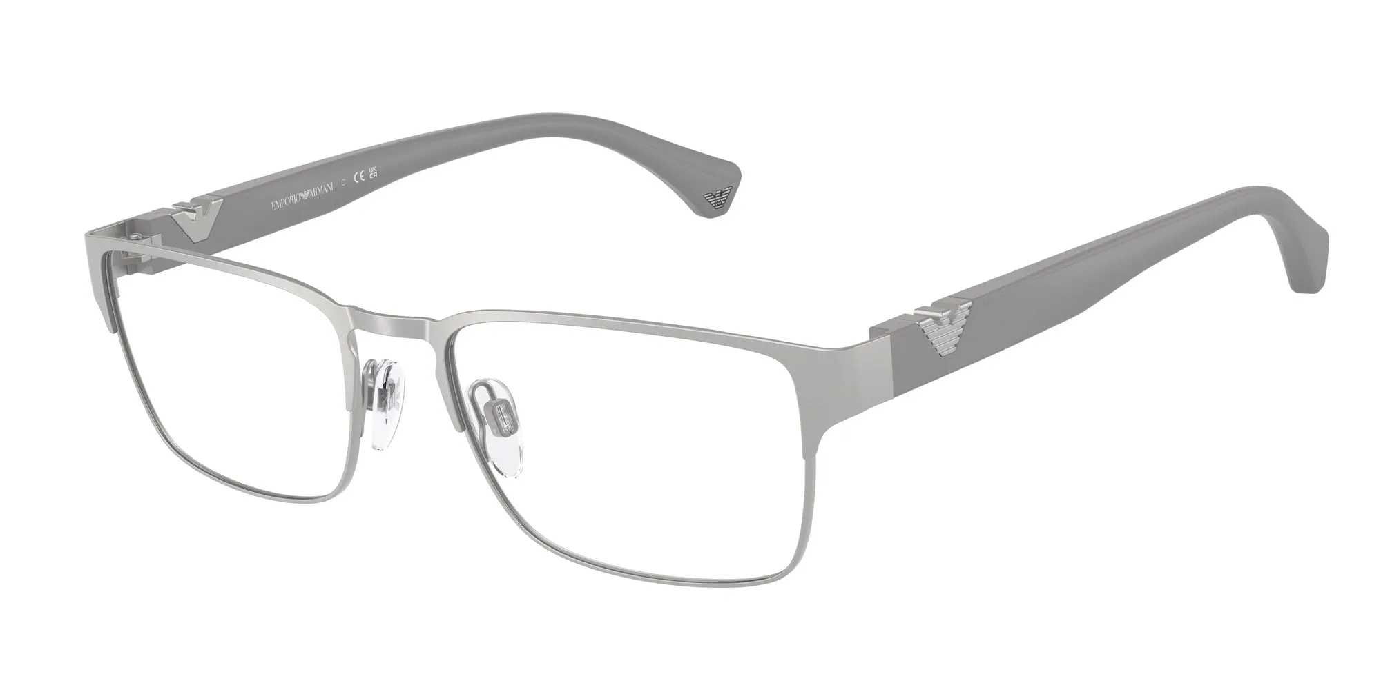 Emporio Armani EA1027 3036 Montature da vista Metallo Argento Squadrata Normale - immagine 1