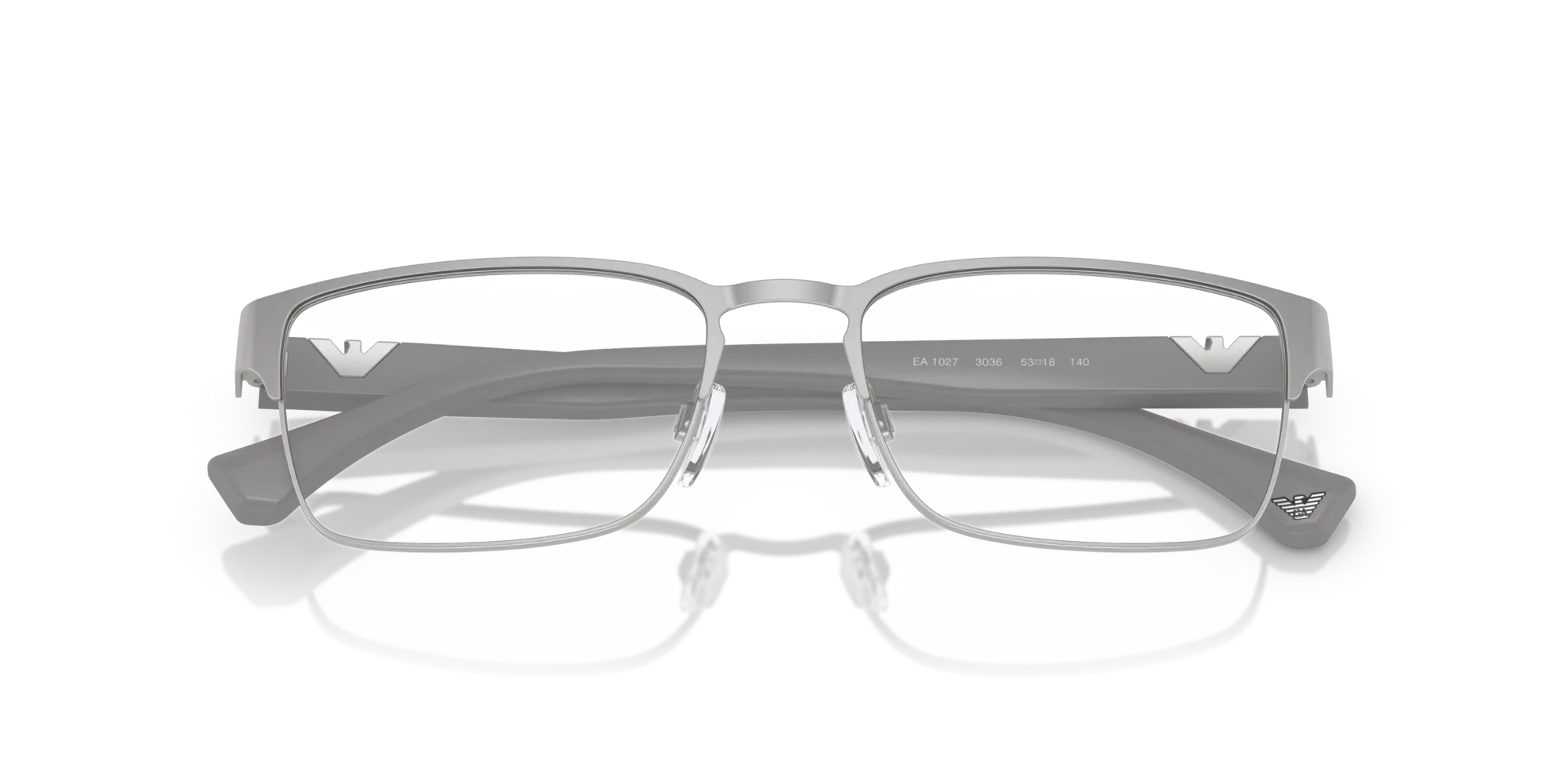 Emporio Armani EA1027 3036 Montature da vista Metallo Argento Squadrata Normale - immagine 2