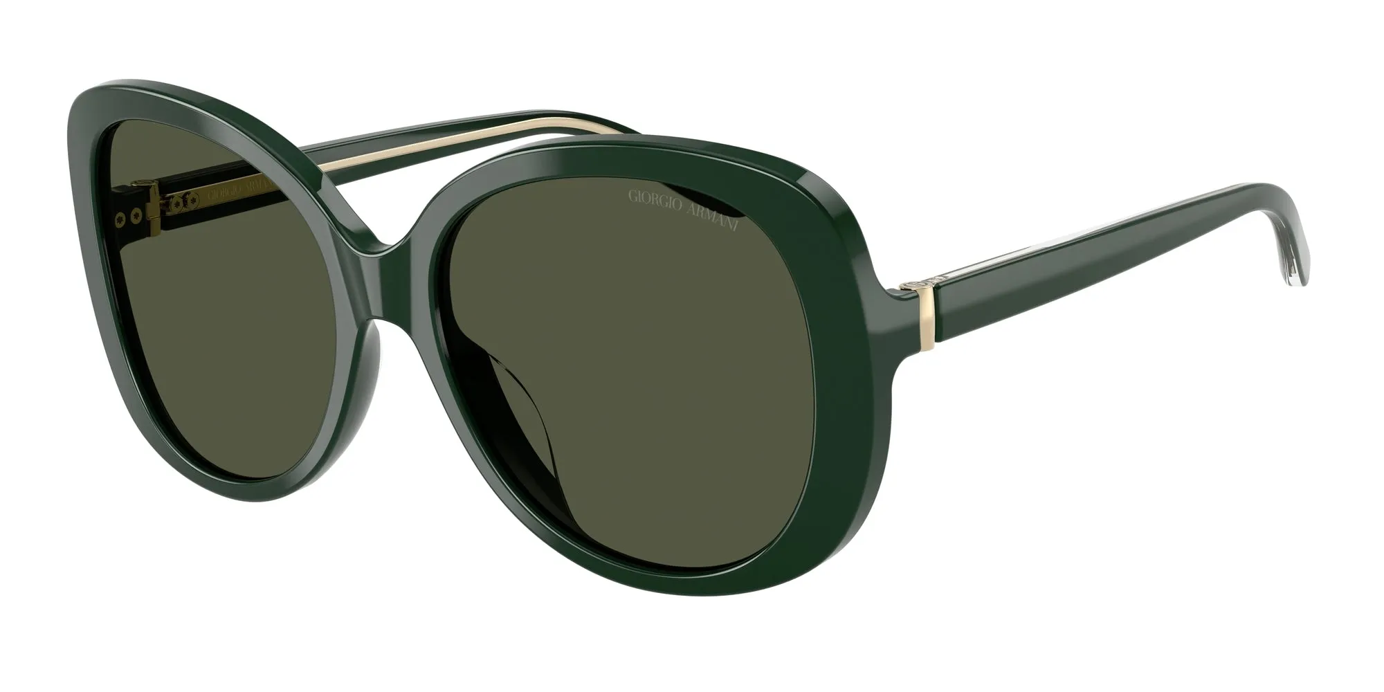 Giorgio Armani AR8229U 617331 Occhiali da sole Acetato Verde Verde Rotonda Normale - immagine 1