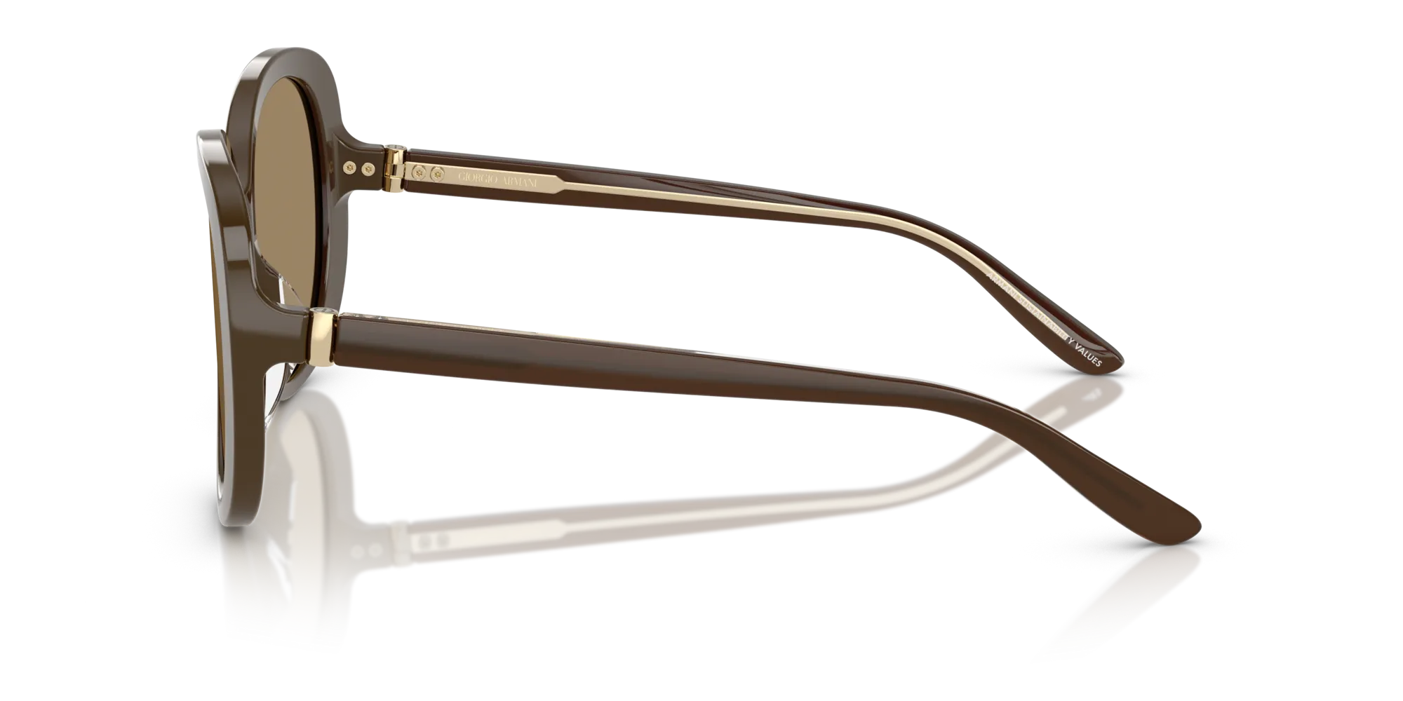 Giorgio Armani AR8229U 595753 Occhiali da sole Acetato Marrone Marrone Rotonda Normale - immagine 4
