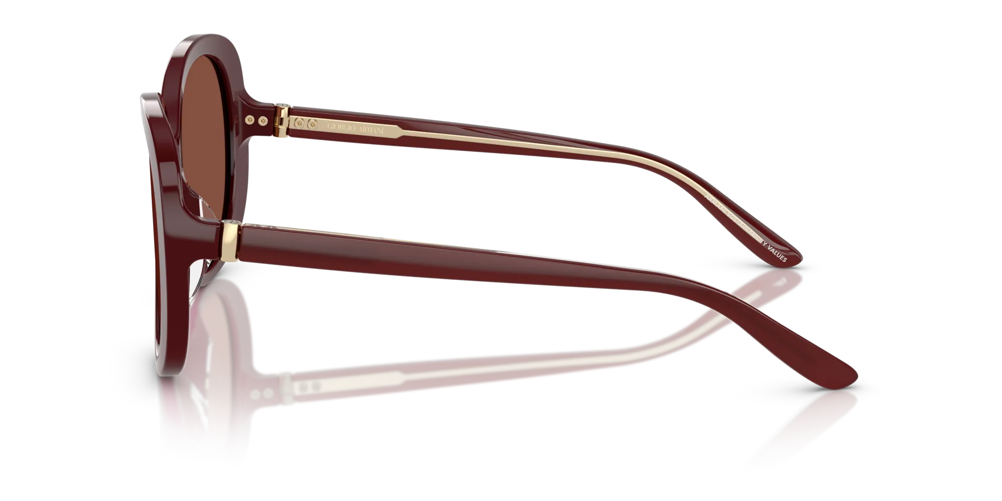 Giorgio Armani AR8229U 5955C5 Occhiali da sole Acetato Rosso Rosso Rotonda Normale - immagine 4