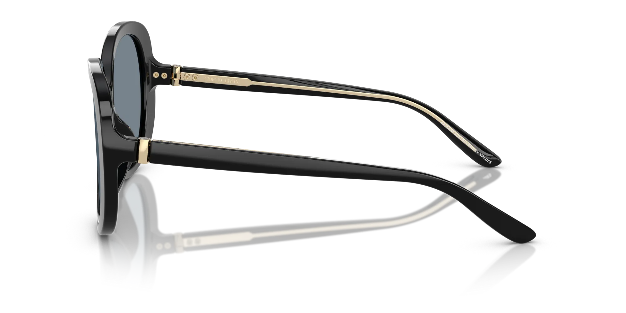 Giorgio Armani AR8229U 587556 Occhiali da sole Acetato Nero Blu Rotonda Normale - immagine 4