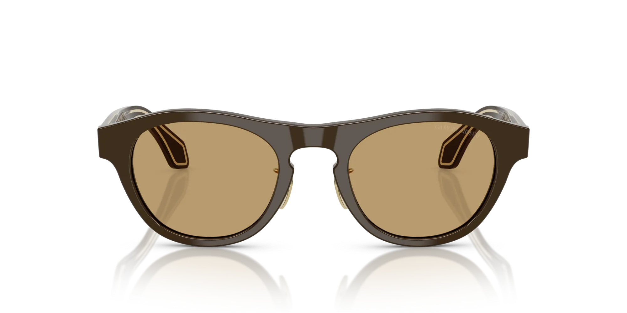 Giorgio Armani AR8225 619473 Occhiali da sole Acetato Marrone Marrone Rotonda Normale - immagine 3