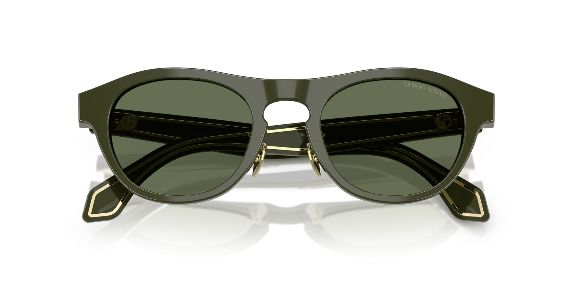 Giorgio Armani AR8225 61932A Occhiali da sole Acetato Verde Verde Rotonda Normale - immagine 2