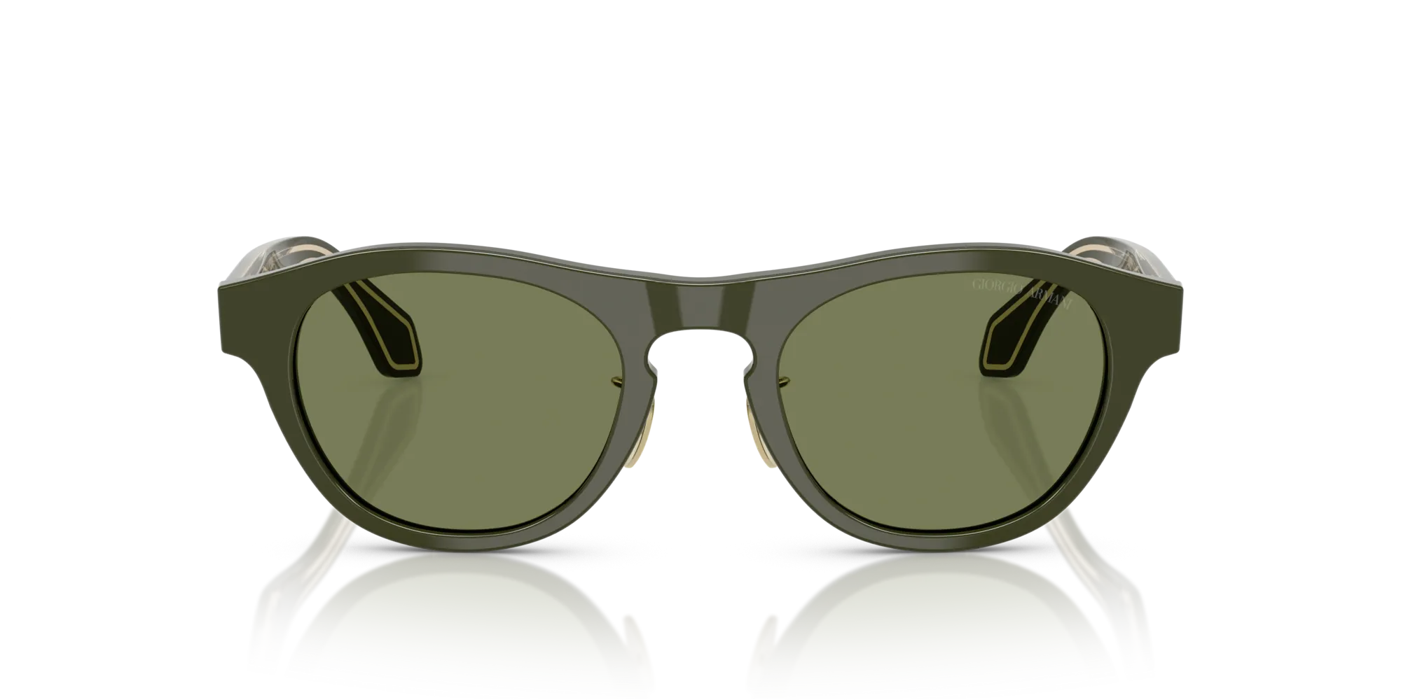 Giorgio Armani AR8225 61932A Occhiali da sole Acetato Verde Verde Rotonda Normale - immagine 3