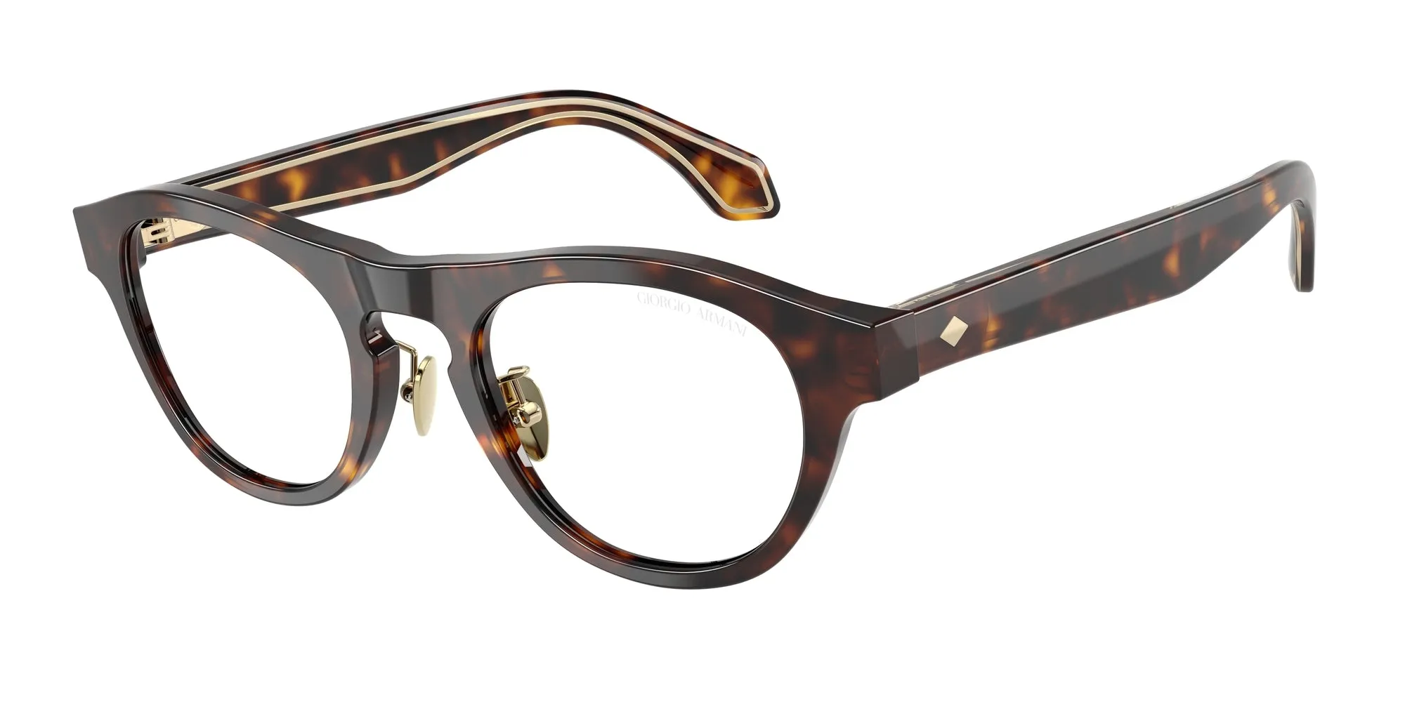 Giorgio Armani AR8225 50261W Occhiali da sole Acetato Tartaruga Trasparente Rotonda Normale - immagine 1