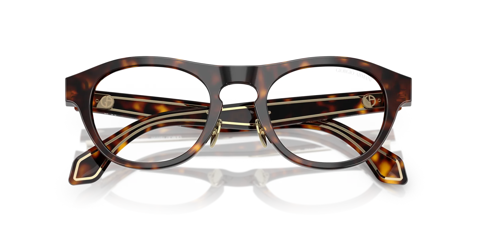 Giorgio Armani AR8225 50261W Occhiali da sole Acetato Tartaruga Trasparente Rotonda Normale - immagine 2