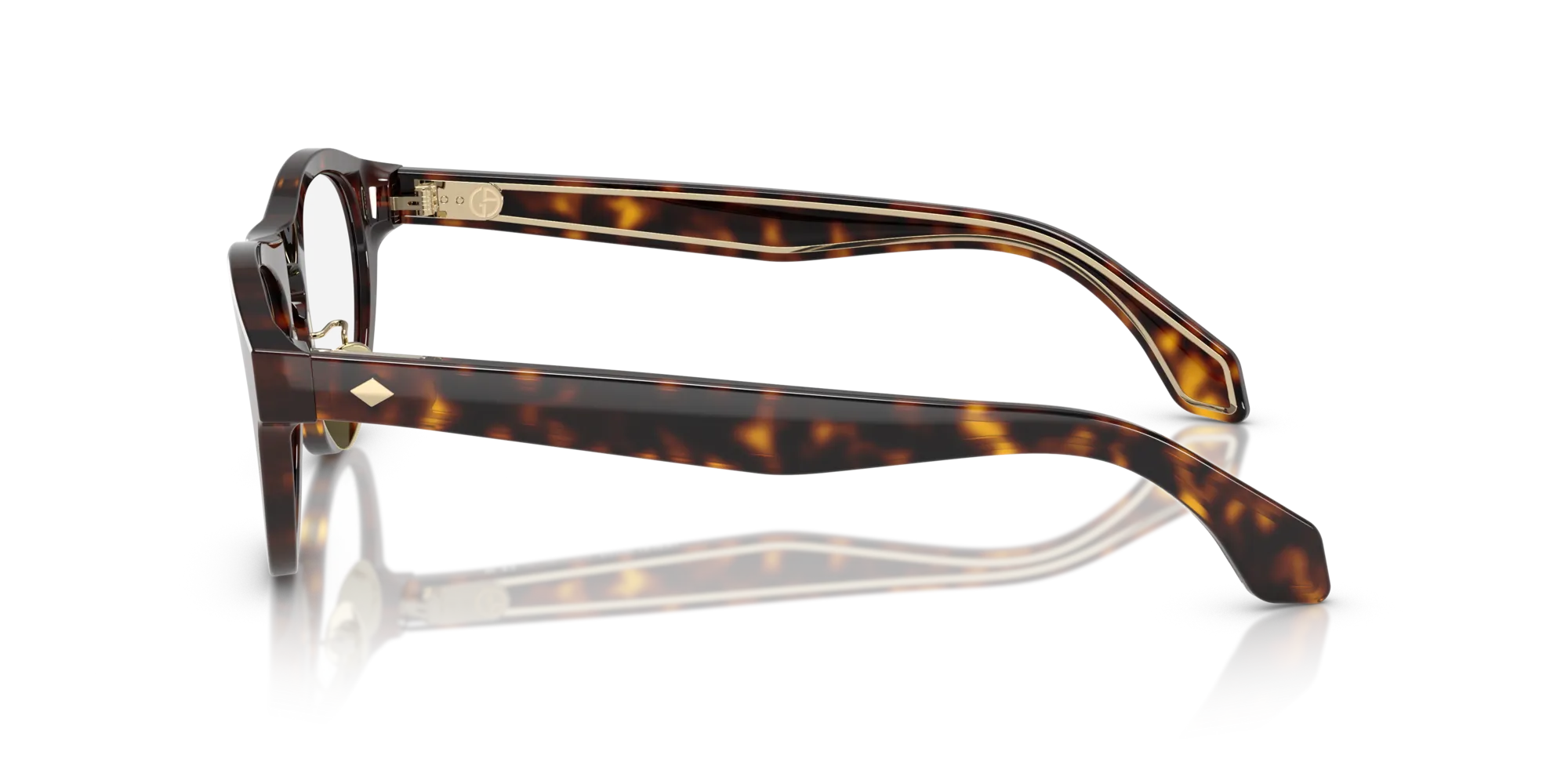 Giorgio Armani AR8225 50261W Occhiali da sole Acetato Tartaruga Trasparente Rotonda Normale - immagine 4