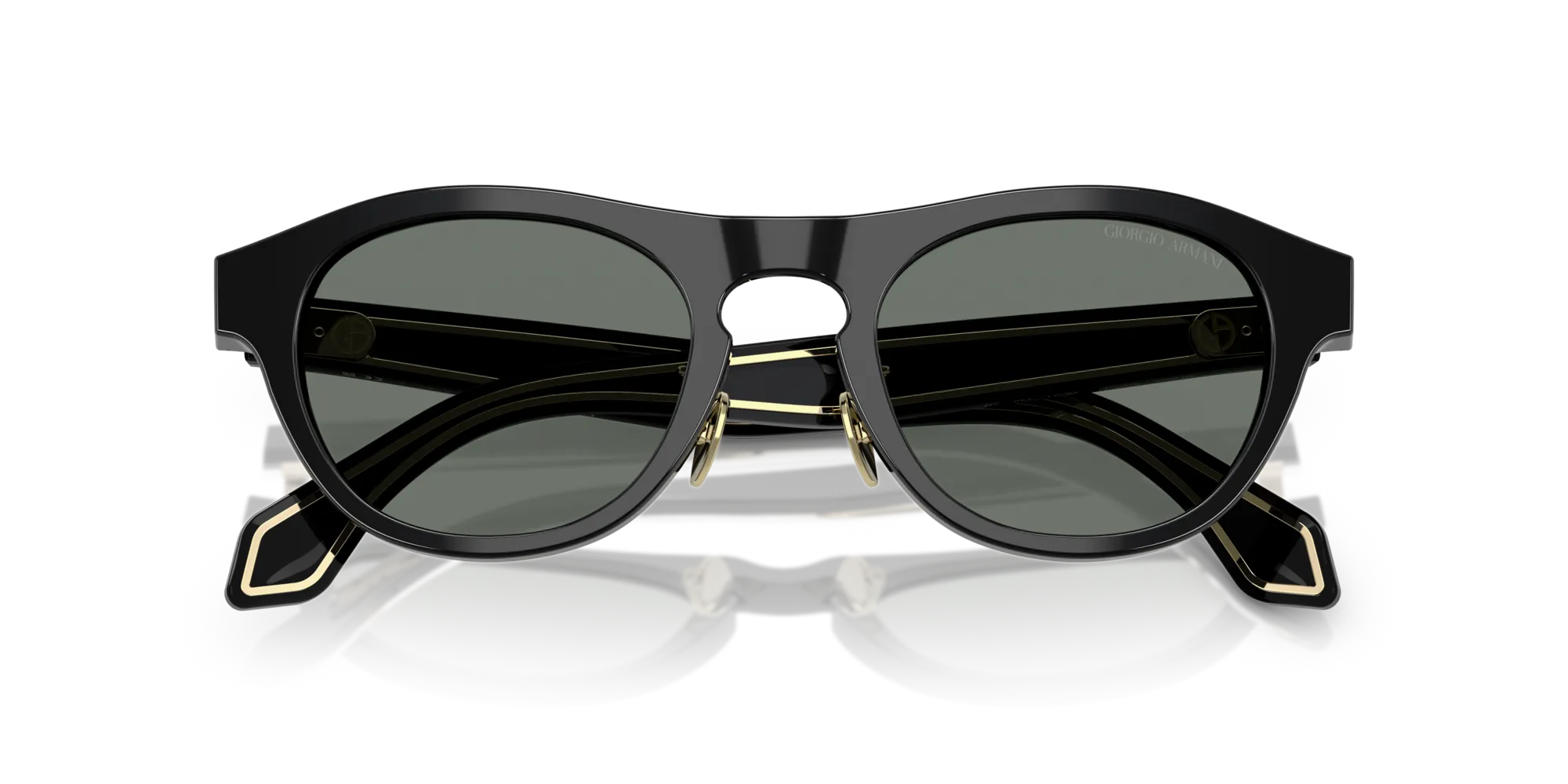 Giorgio Armani AR8225 500111 Occhiali da sole Acetato Nero Grigio Rotonda Normale - immagine 2