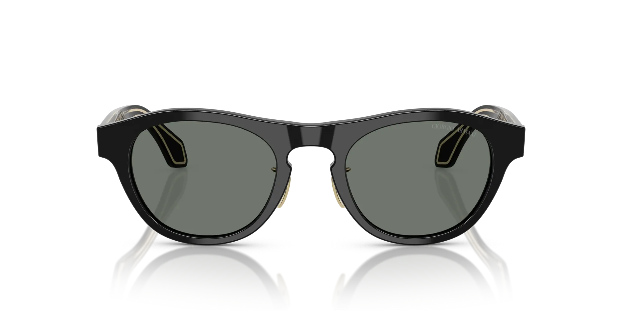 Giorgio Armani AR8225 500111 Occhiali da sole Acetato Nero Grigio Rotonda Normale - immagine 3