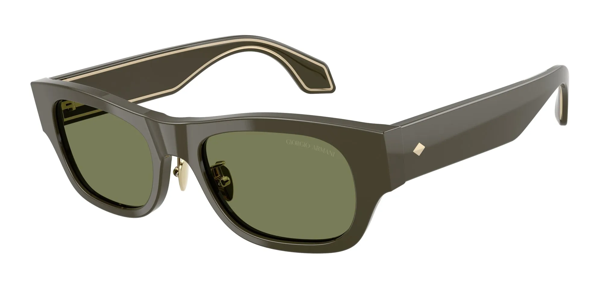 Giorgio Armani AR8224 61582A Occhiali da sole Acetato Verde Verde Pillow Normale - immagine 1