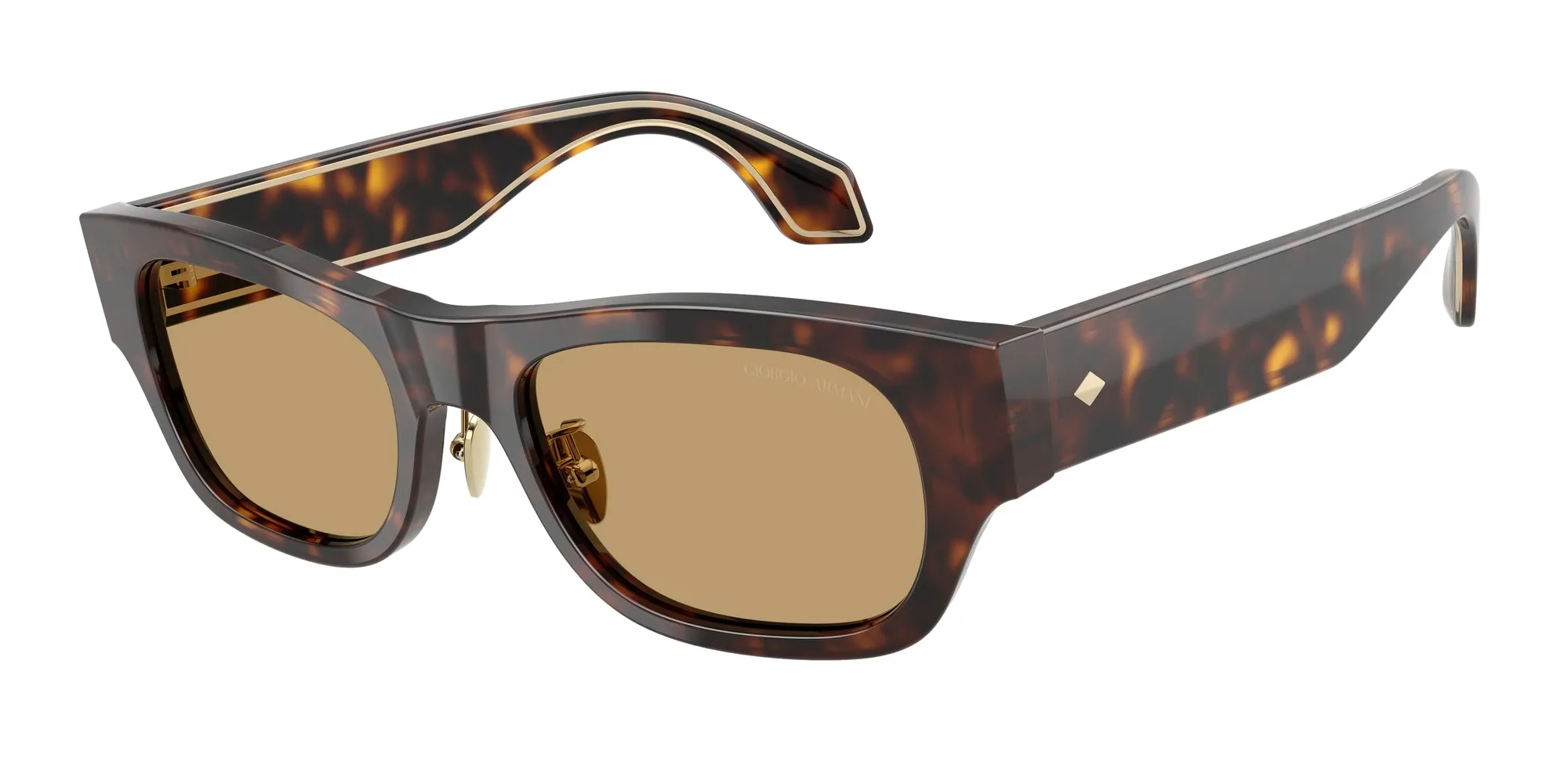 Giorgio Armani AR8224 502673 Occhiali da sole Acetato Tartaruga Marrone Pillow Normale - immagine 1