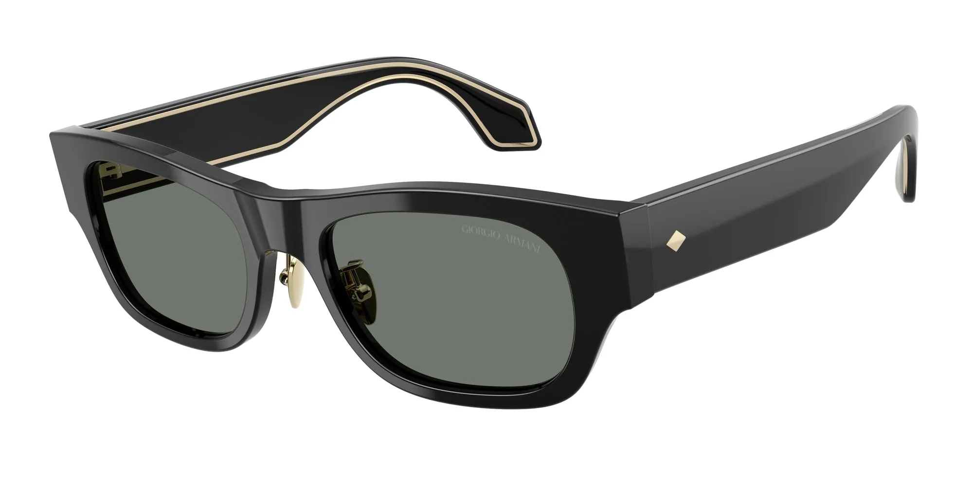 Giorgio Armani AR8224 500111 Occhiali da sole Acetato Nero Grigio Pillow Normale - immagine 1