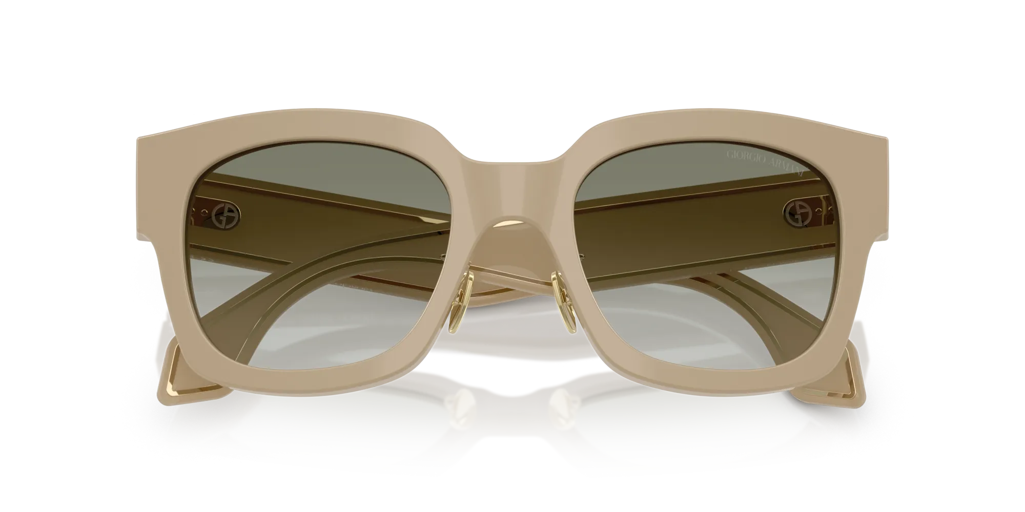 Giorgio Armani AR8223 61618E Occhiali da sole Acetato Grigio Verde Squadrata Normale Sfumato - immagine 2