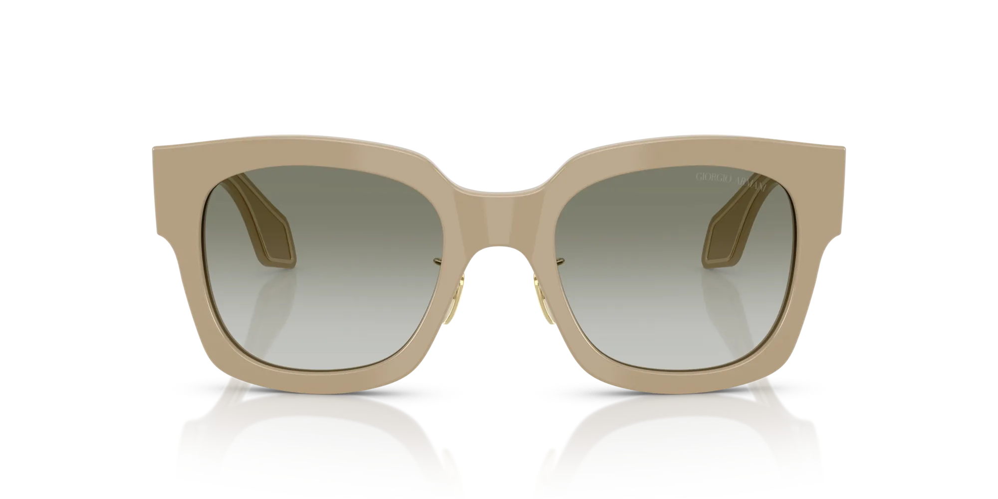 Giorgio Armani AR8223 61618E Occhiali da sole Acetato Grigio Verde Squadrata Normale Sfumato - immagine 3