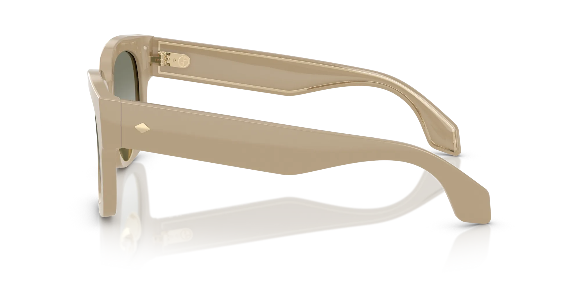 Giorgio Armani AR8223 61618E Occhiali da sole Acetato Grigio Verde Squadrata Normale Sfumato - immagine 4