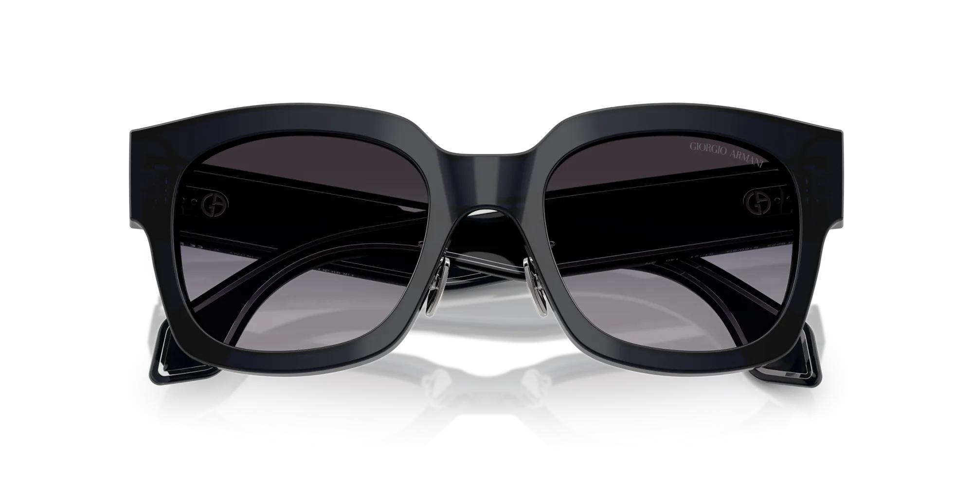 Giorgio Armani AR8223 61608G Occhiali da sole Acetato Blu Grigio Squadrata Normale Sfumato - immagine 2
