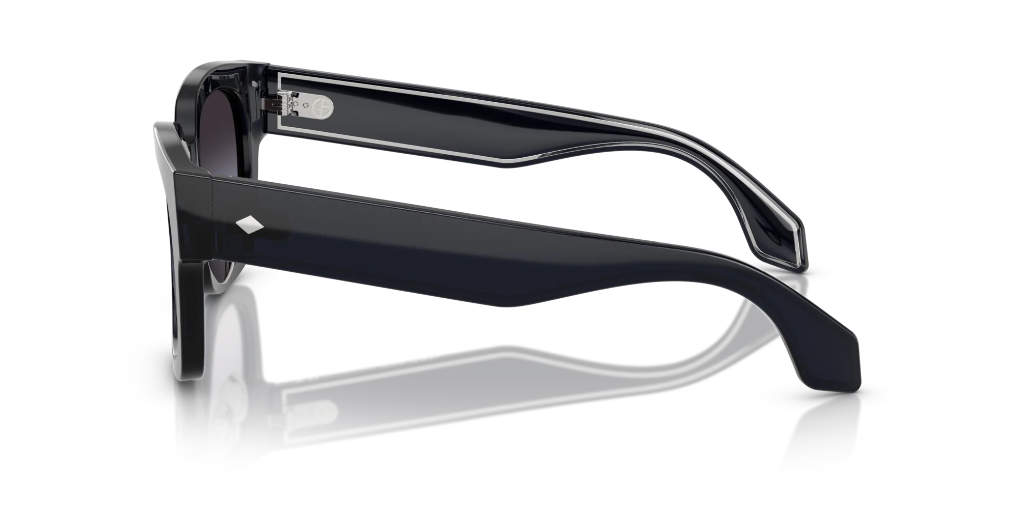 Giorgio Armani AR8223 61608G Occhiali da sole Acetato Blu Grigio Squadrata Normale Sfumato - immagine 4