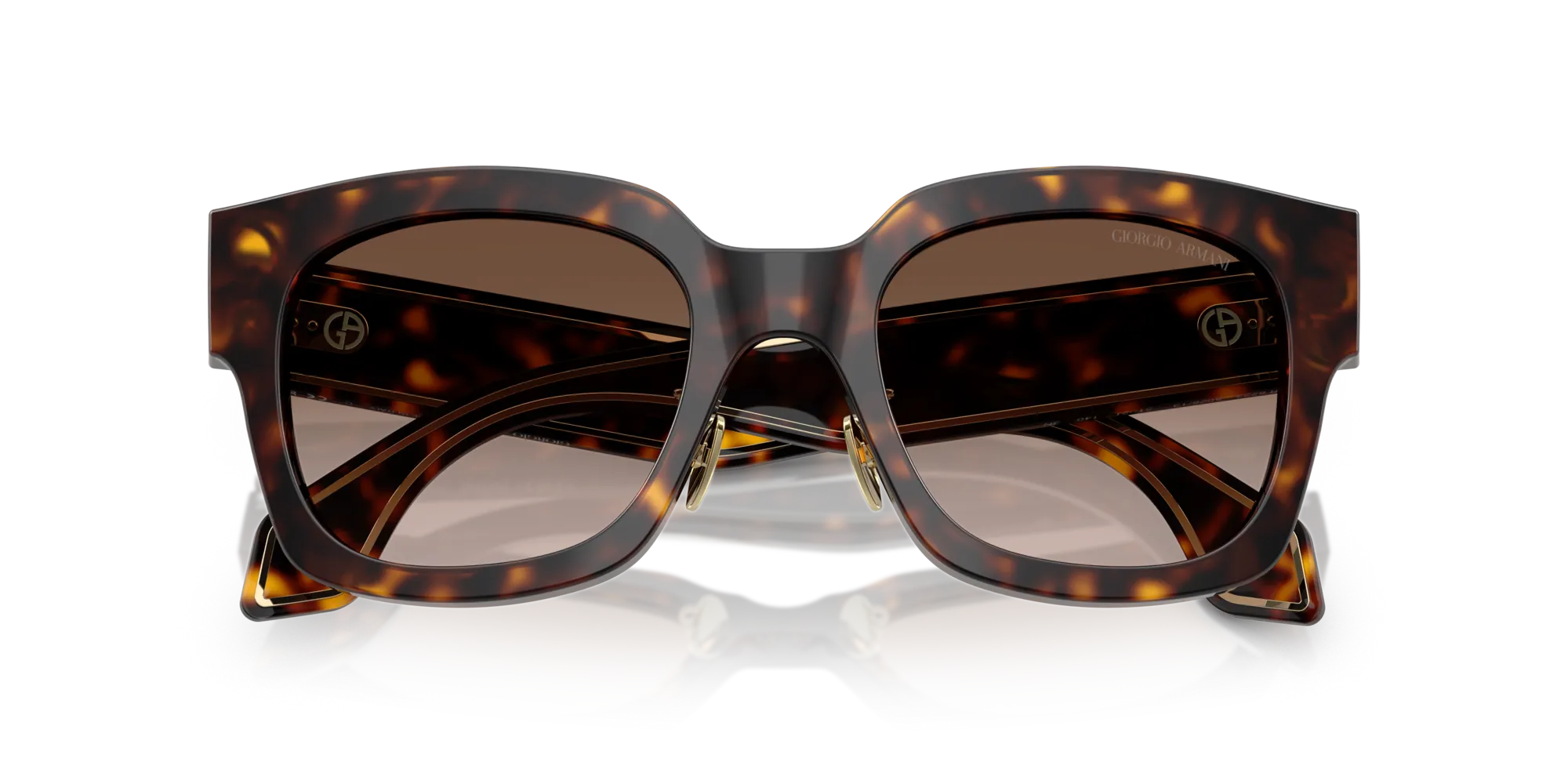 Giorgio Armani AR8223 502613 Occhiali da sole Acetato Tartaruga Marrone Squadrata Normale Sfumato - immagine 2