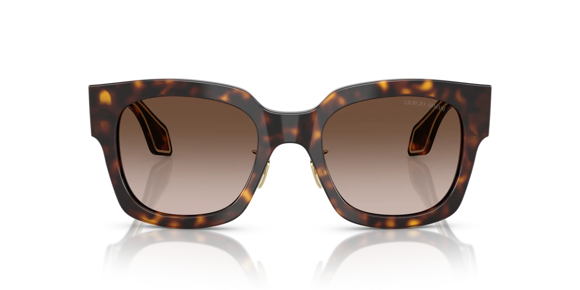 Giorgio Armani AR8223 502613 Occhiali da sole Acetato Tartaruga Marrone Squadrata Normale Sfumato - immagine 3