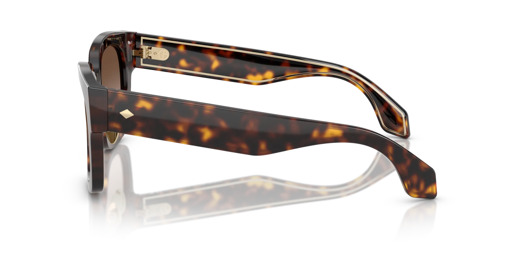 Giorgio Armani AR8223 502613 Occhiali da sole Acetato Tartaruga Marrone Squadrata Normale Sfumato - immagine 4