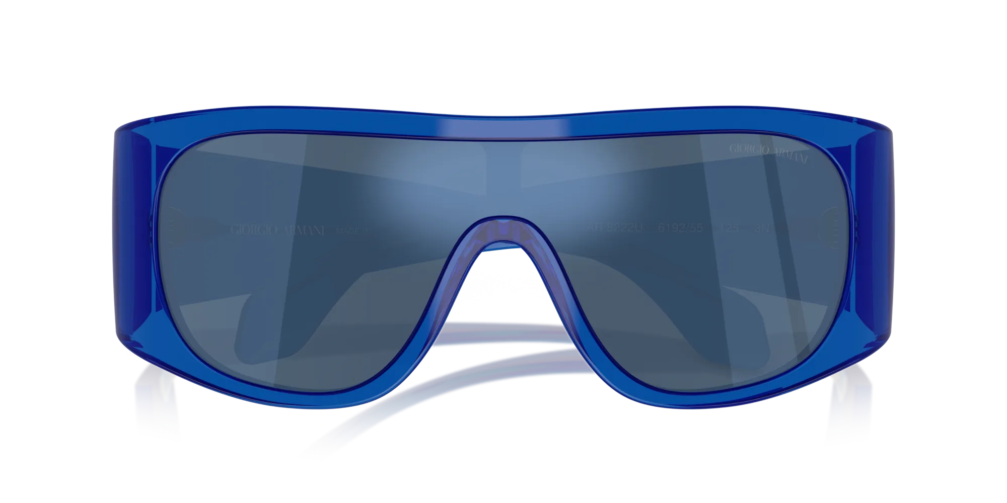 Giorgio Armani AR8222U 619255 Occhiali da sole Acetato Blu Blu Squadrata Specchiate - immagine 2