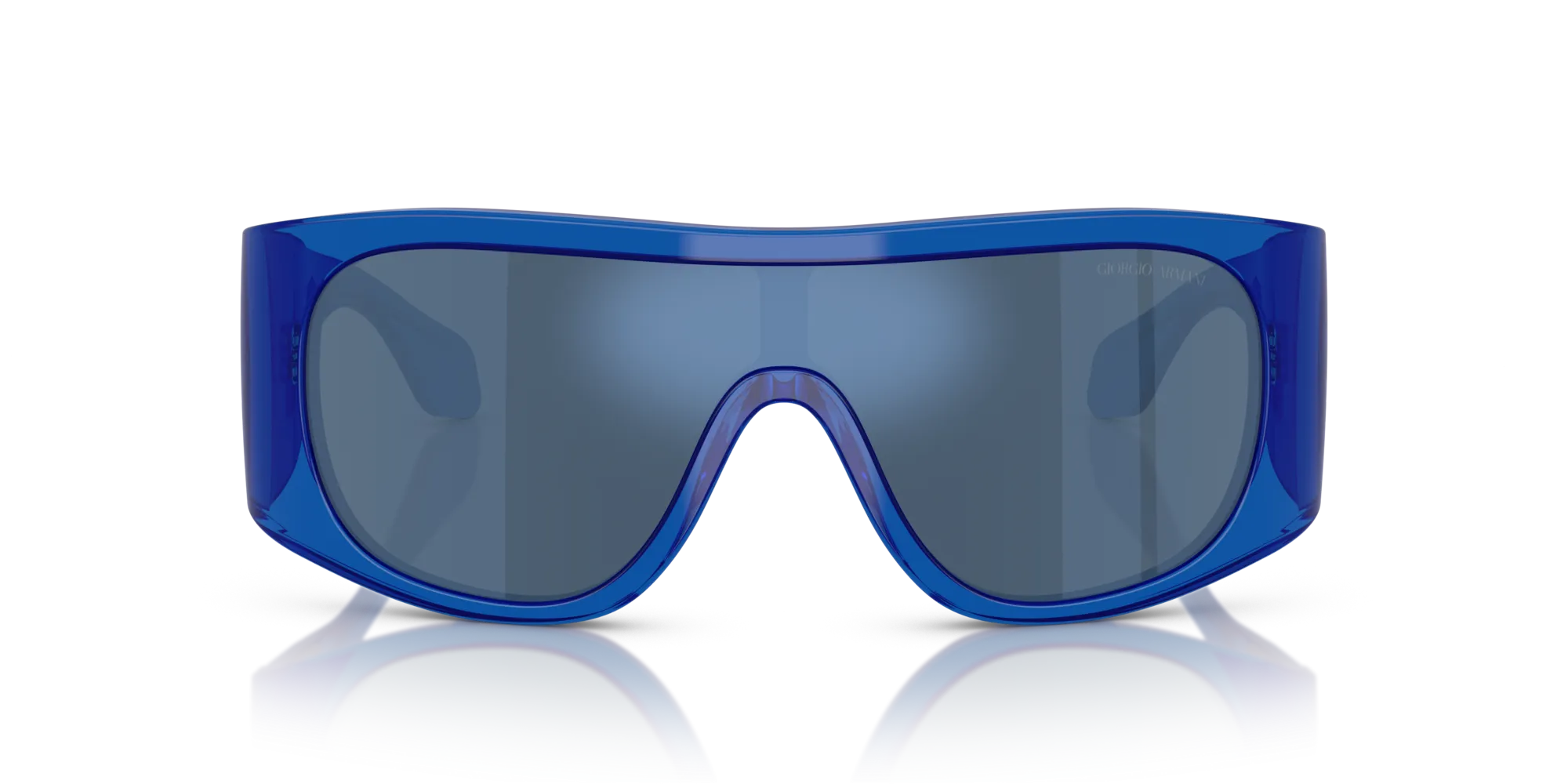 Giorgio Armani AR8222U 619255 Occhiali da sole Acetato Blu Blu Squadrata Specchiate - immagine 3