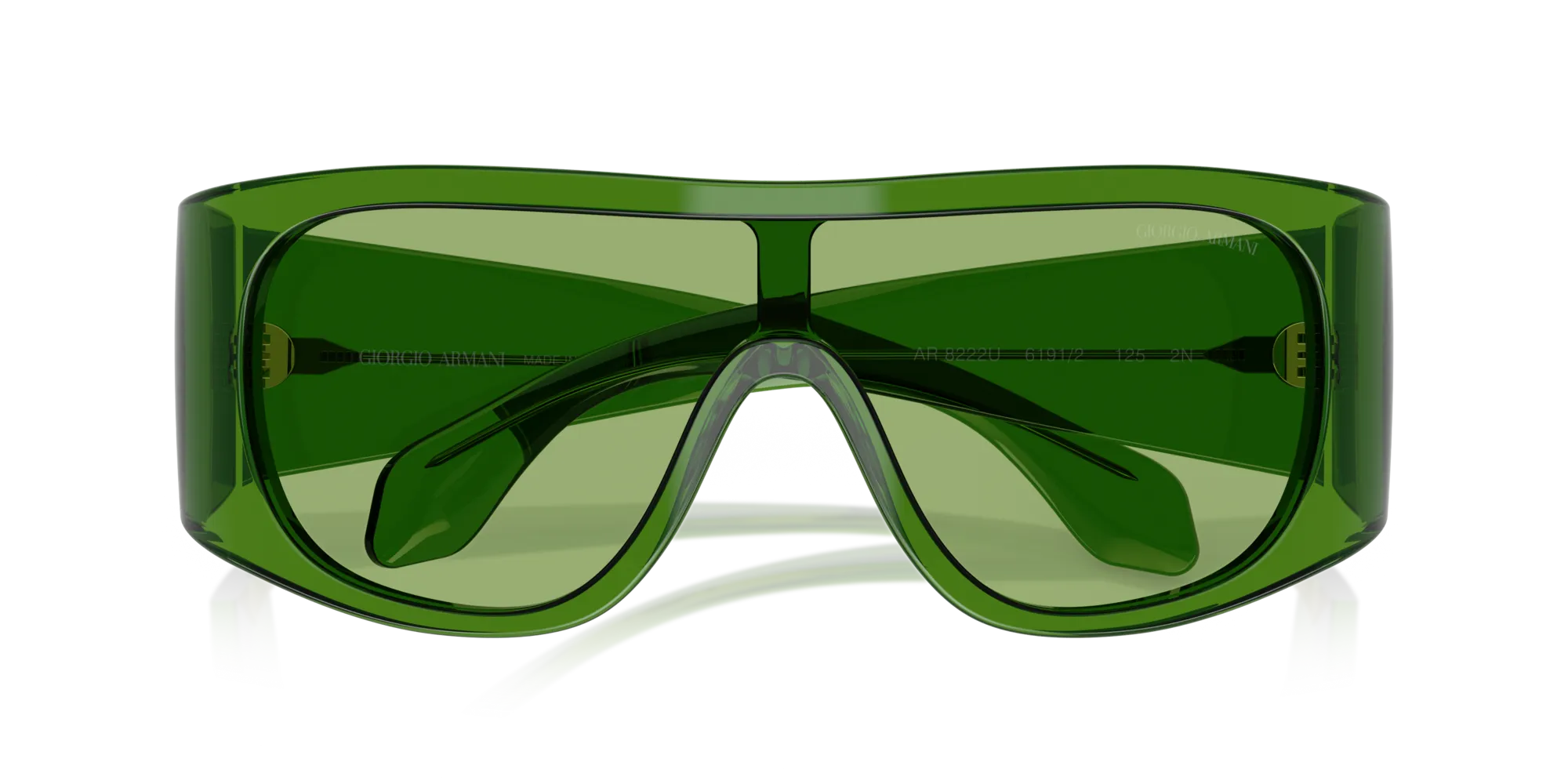 Giorgio Armani AR8222U 6191/2 Occhiali da sole Acetato Verde Verde Squadrata Normale - immagine 2