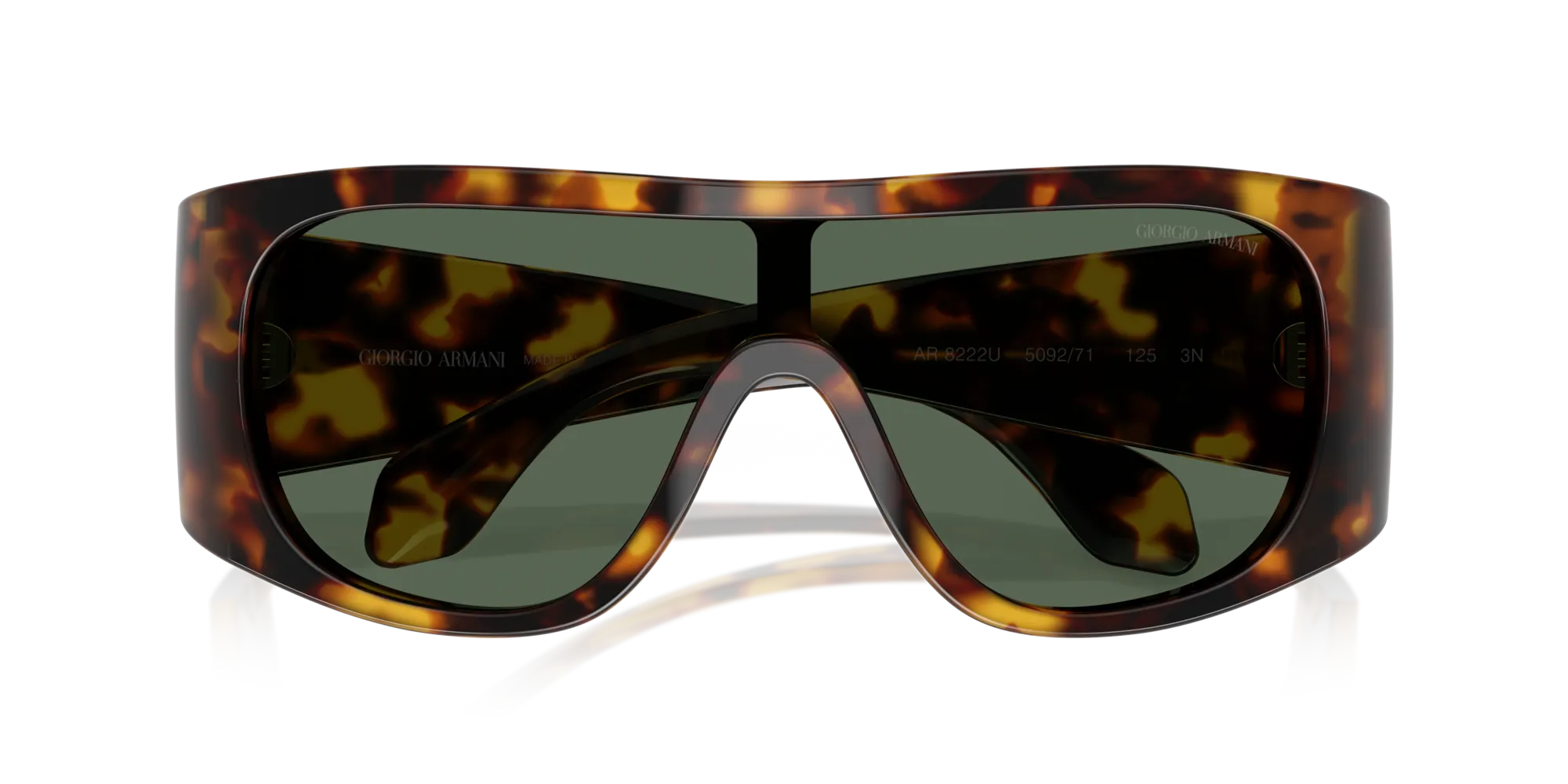 Giorgio Armani AR8222U 509271 Occhiali da sole Acetato Tartaruga Verde Squadrata Normale - immagine 2