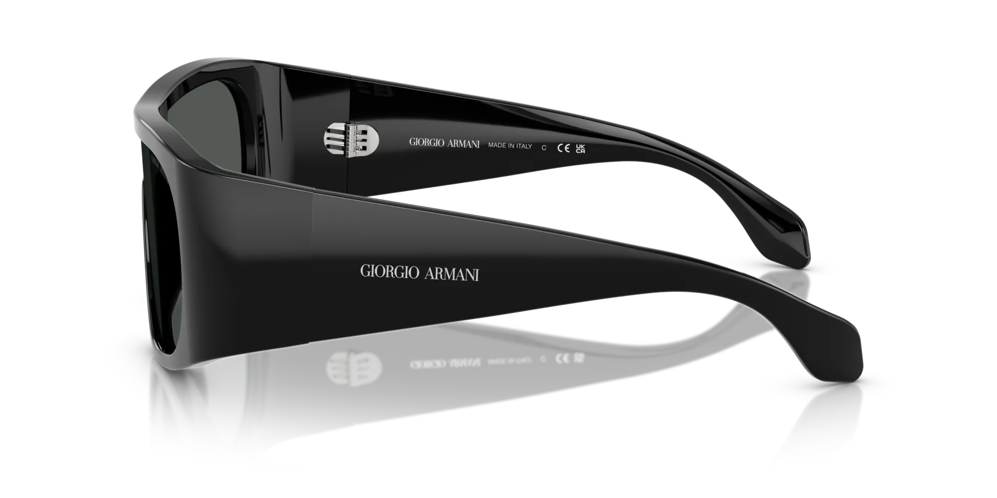 Giorgio Armani AR8222U 500187 Occhiali da sole Acetato Nero Grigio Squadrata Normale - immagine 4
