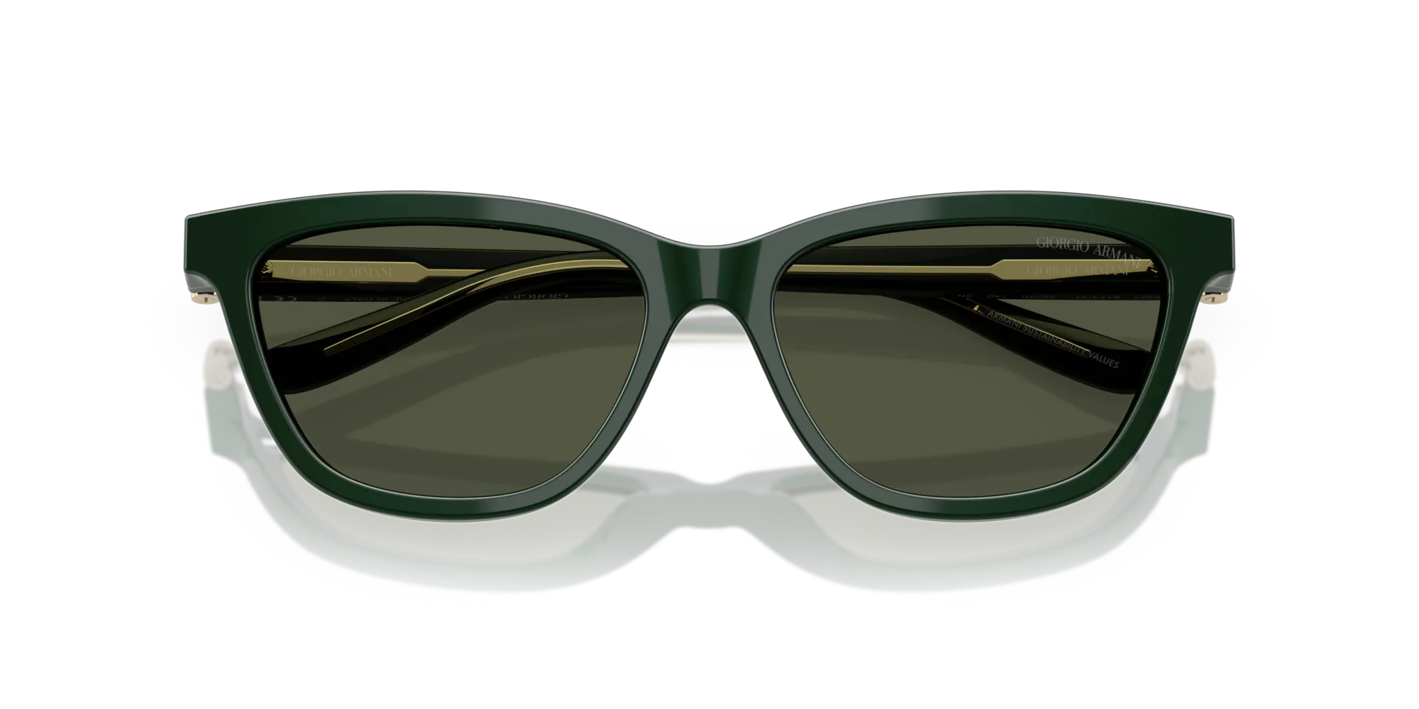 Giorgio Armani AR8221 617331 Occhiali da sole Acetato Verde Verde Cat Eye Normale - immagine 2