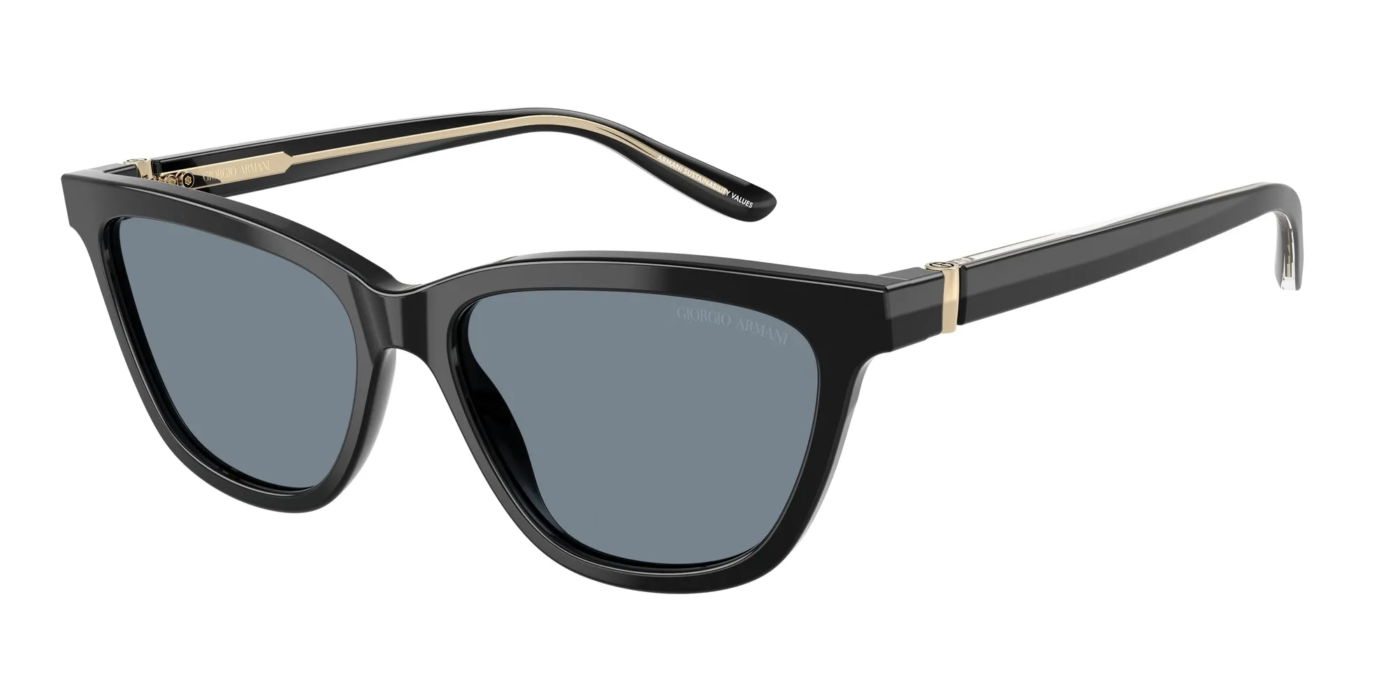 Giorgio Armani AR8221 587556 Occhiali da sole Acetato Nero Blu Cat Eye Normale - immagine 1