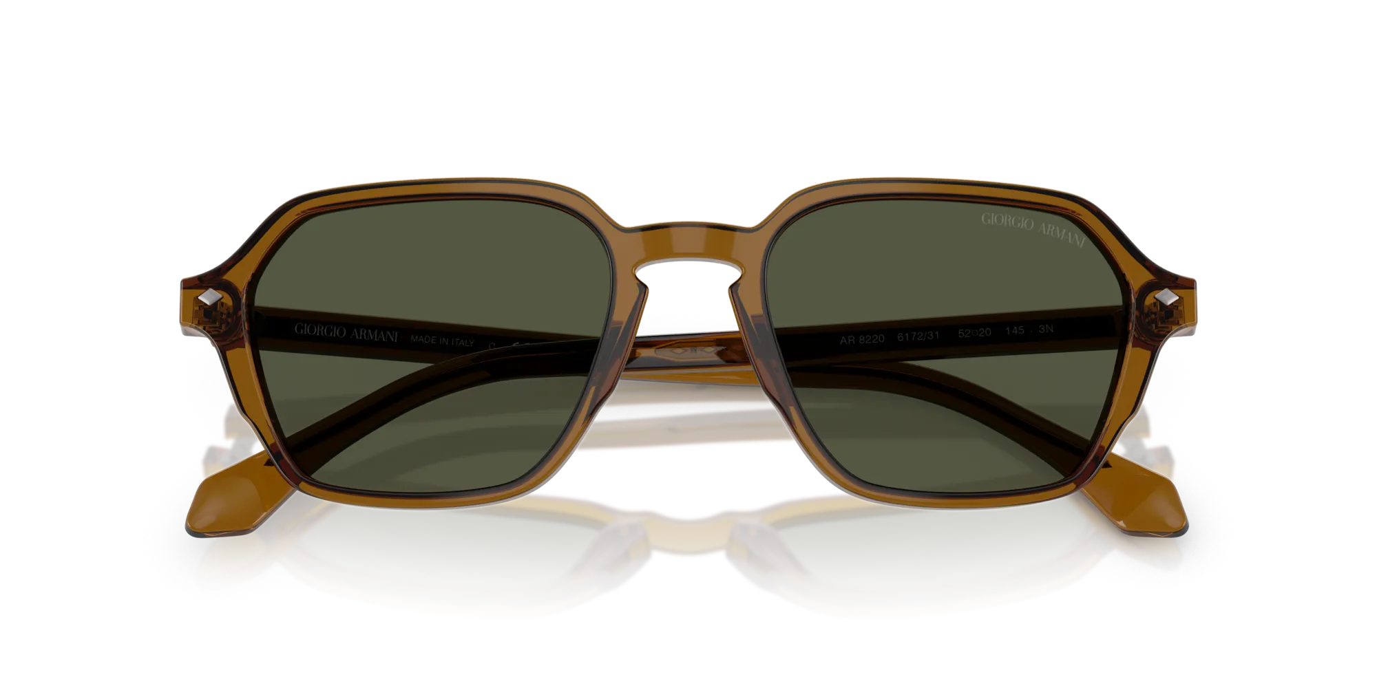 Giorgio Armani AR8220 617231 Occhiali da sole Acetato Verde Verde Squadrata Normale - immagine 2
