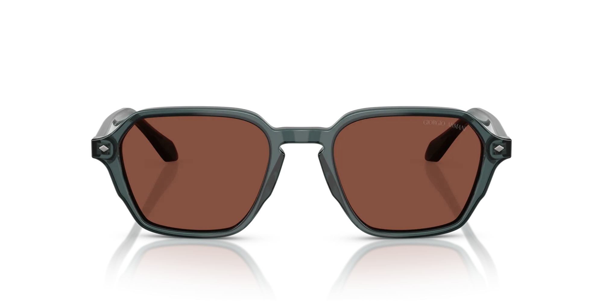 Giorgio Armani AR8220 6171C5 Occhiali da sole Acetato Grigio Rosso Squadrata Normale - immagine 3
